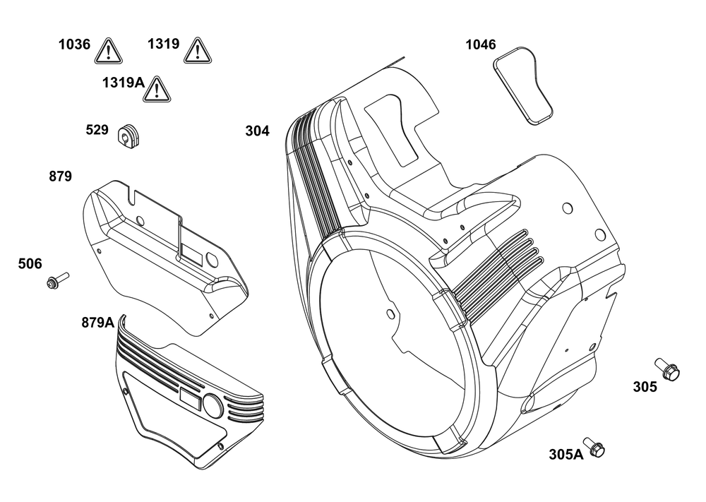 Blower Housing Group Diagram and Parts List for 355447-0120-01 200000 - 399999 Briggs and Stratton Engine
